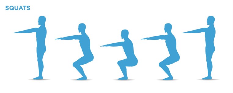 Exercice squats à la maison - Vivami.co
