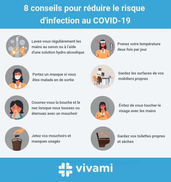 8 conseils pour éviter l'infection au coronavirus |Vivami.co
